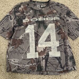 hollister camo jersey top